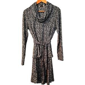 Vintage Adelaar Skirt and Top Mid Mod Print Coord Set Blouse Mock Neck - 12